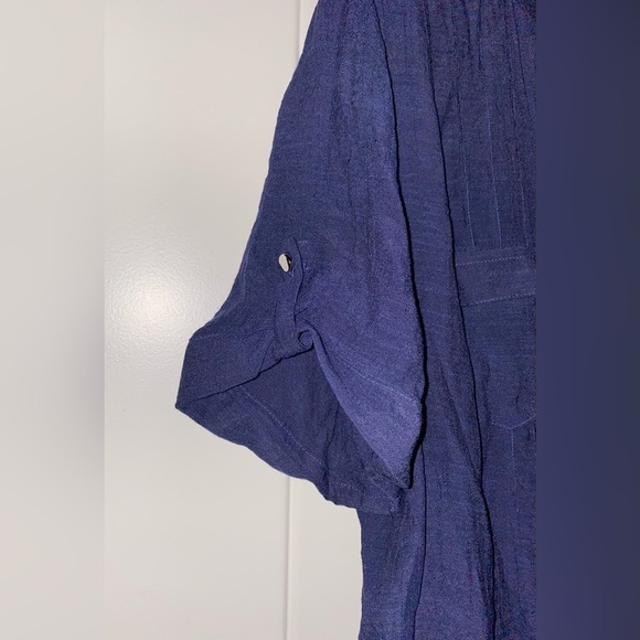 Cocomo Milkmaid Peasant Blouse Roll Tab Sleeve Women‎ 2X Casual Pullover - Picture 7 of 10